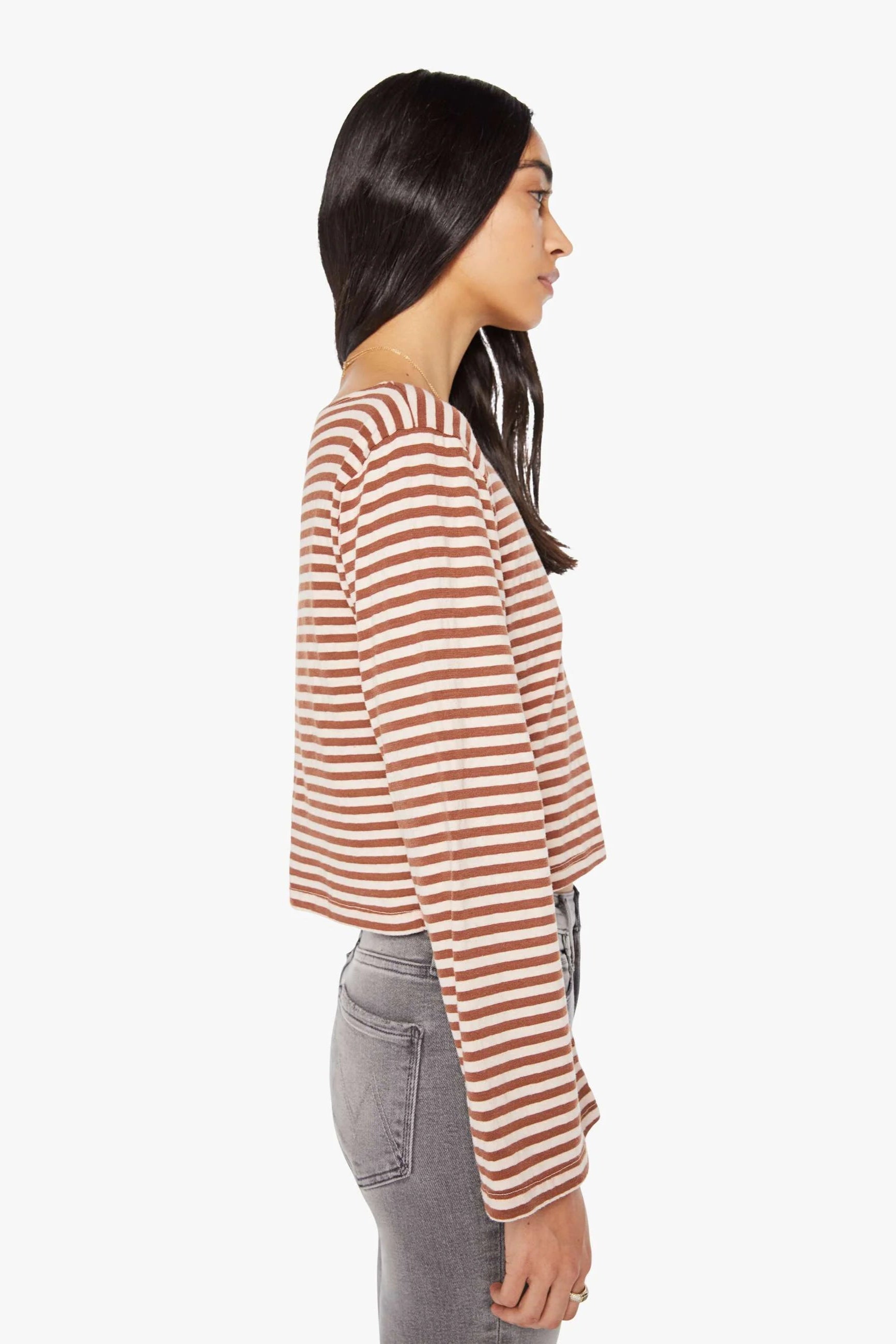Mother Skipper Bell Sleeve Long Sleeve Striped Shirt | Shop Eleanor - Women's Online Designer Clothing Boutique