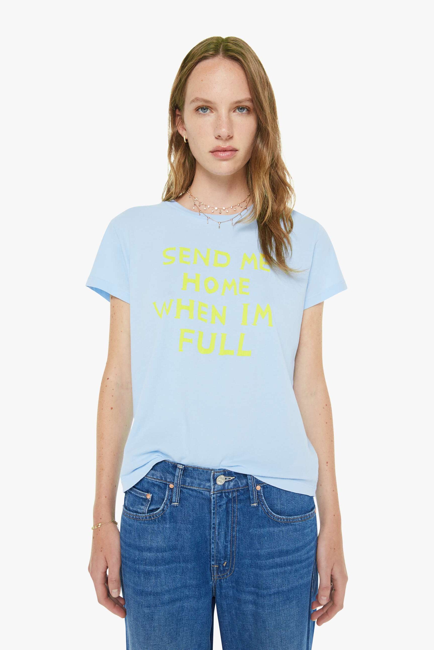 Mother Denim Boxy Goodie Tee in Send Me Home | Shop Eleanor