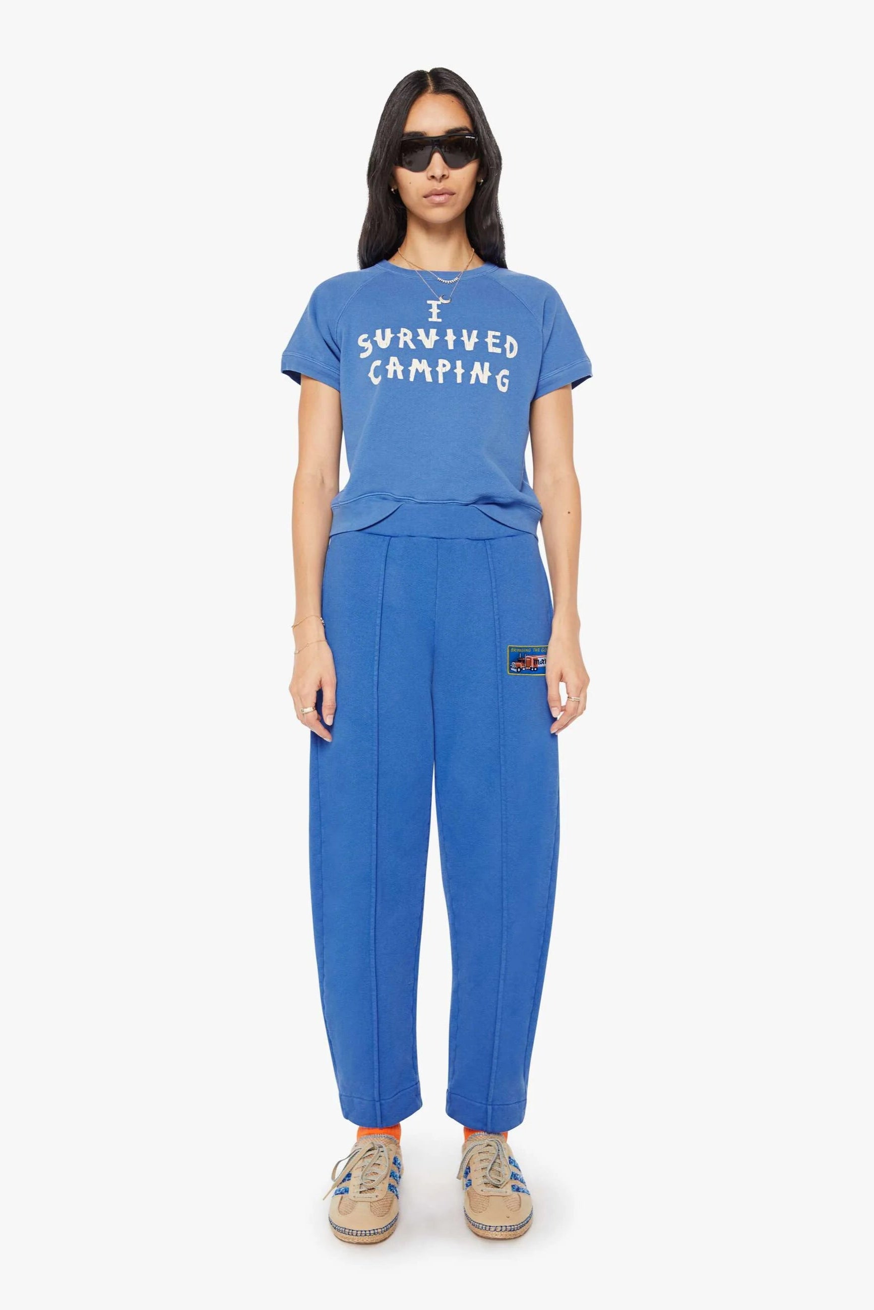 Short Sleeve Concert Tee "I survived camping" embroidered tee | Shop Eleanor - Women's Clothing in CO