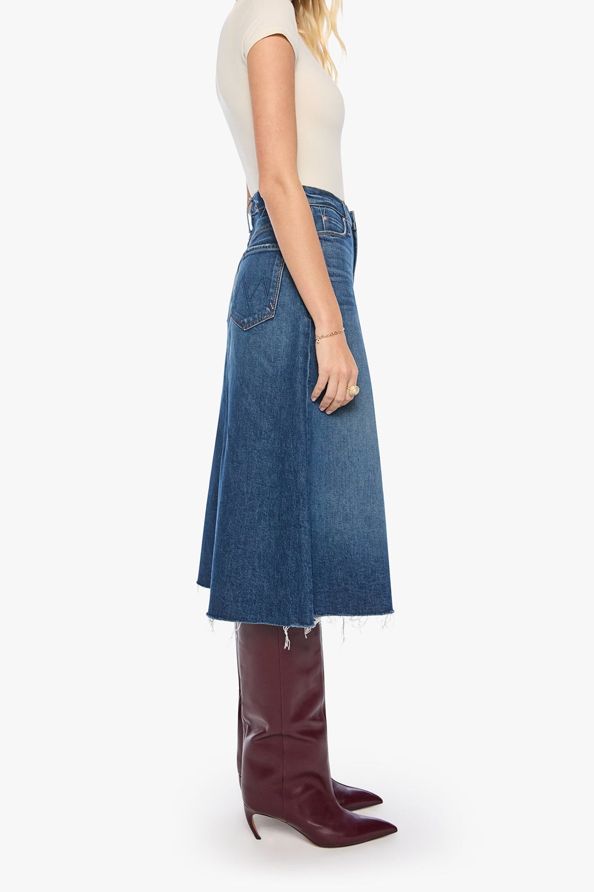 Circle Midi Fray Skirt in Buckaroo | Shop Eleanor