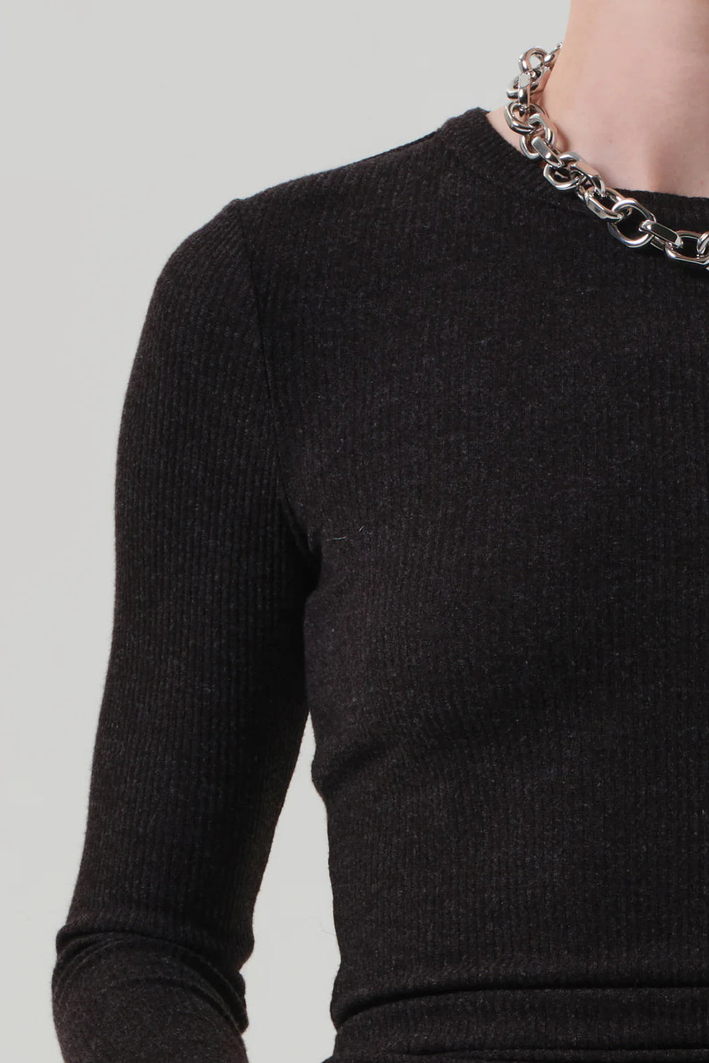 Citizens of Humanity Bina Ribbed Top in Deep Brown | Shop Eleanor