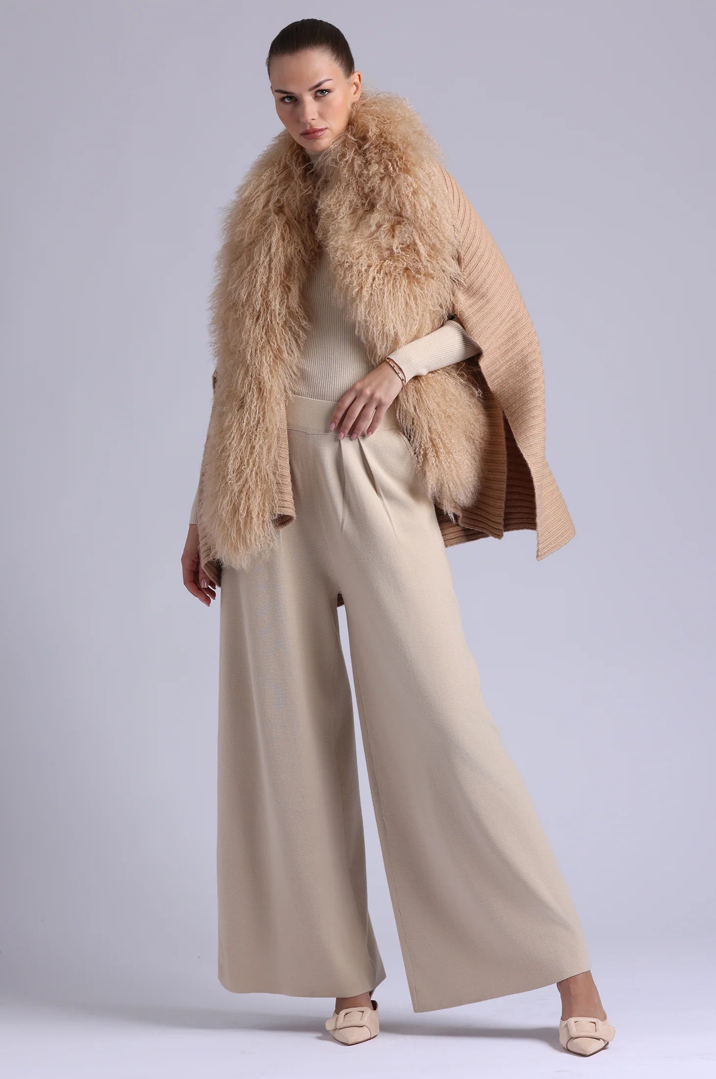 Minnie Rose Mongolian Fur Cape | Shop Eleanor - Women's Apparel