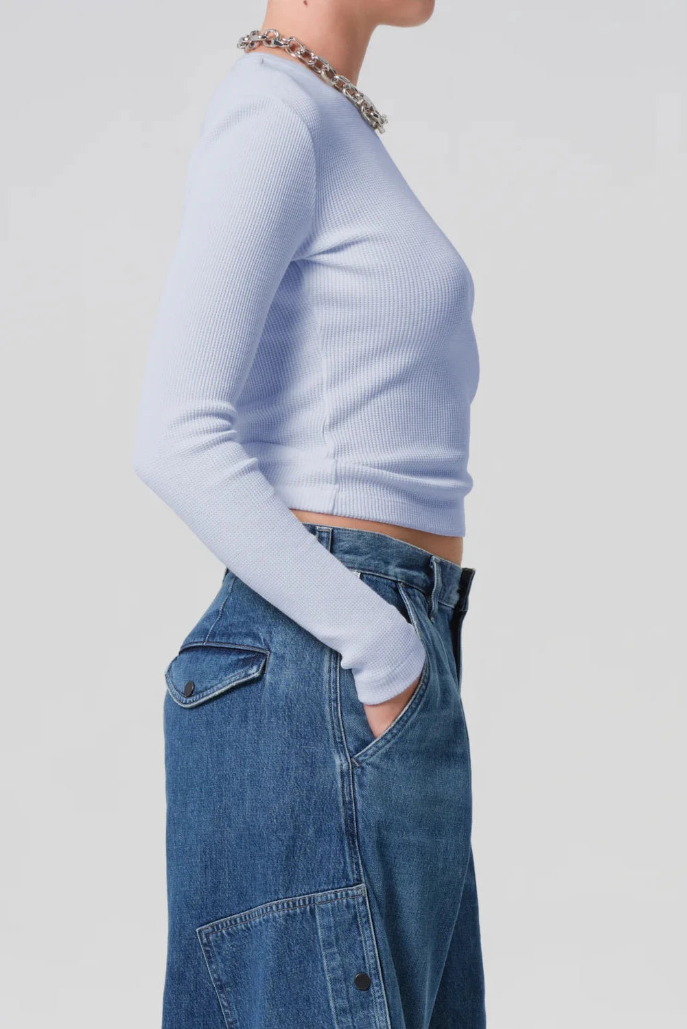 Citizens of Humanity Pilar Crewneck in Periwinkle Baby Blue | Shop Eleanor - Women's Designer Apparel and Accessories near Denver