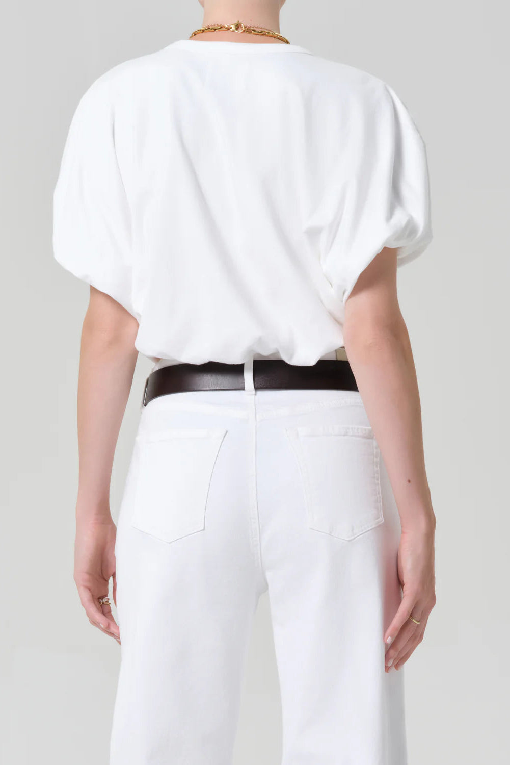 Citizens of Humanity Gia Bubble Tee in White | Shop Eleanor