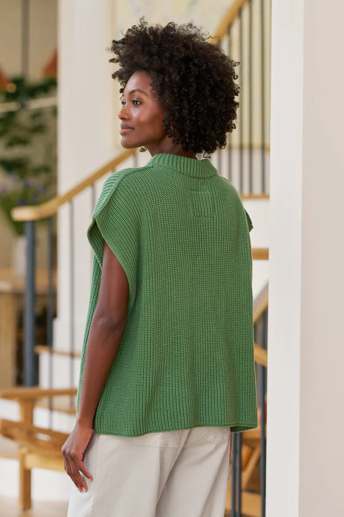 Frank & Eileen Montecito Italian Cotton Sweater Vest in Eucalyptus | Shop Eleanor - Women's Clothing Boutique