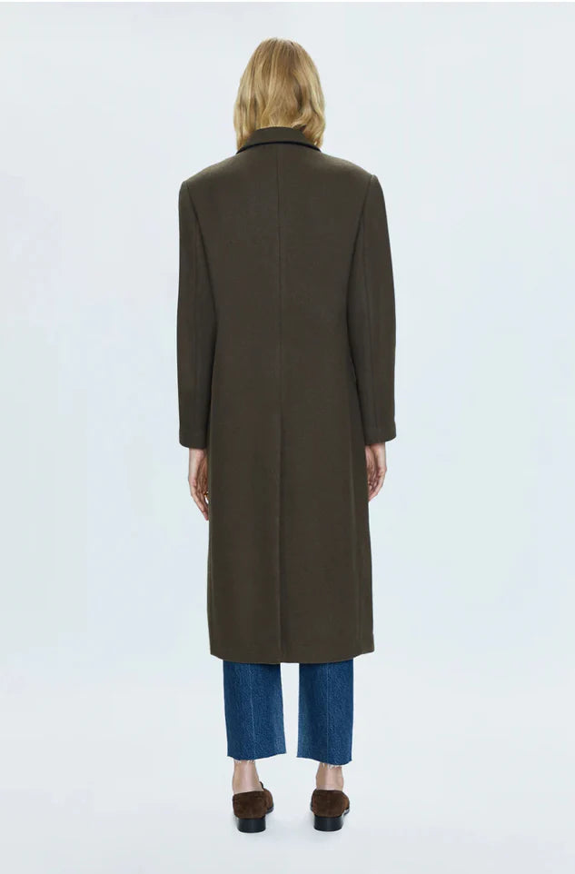 knee length double breast coat