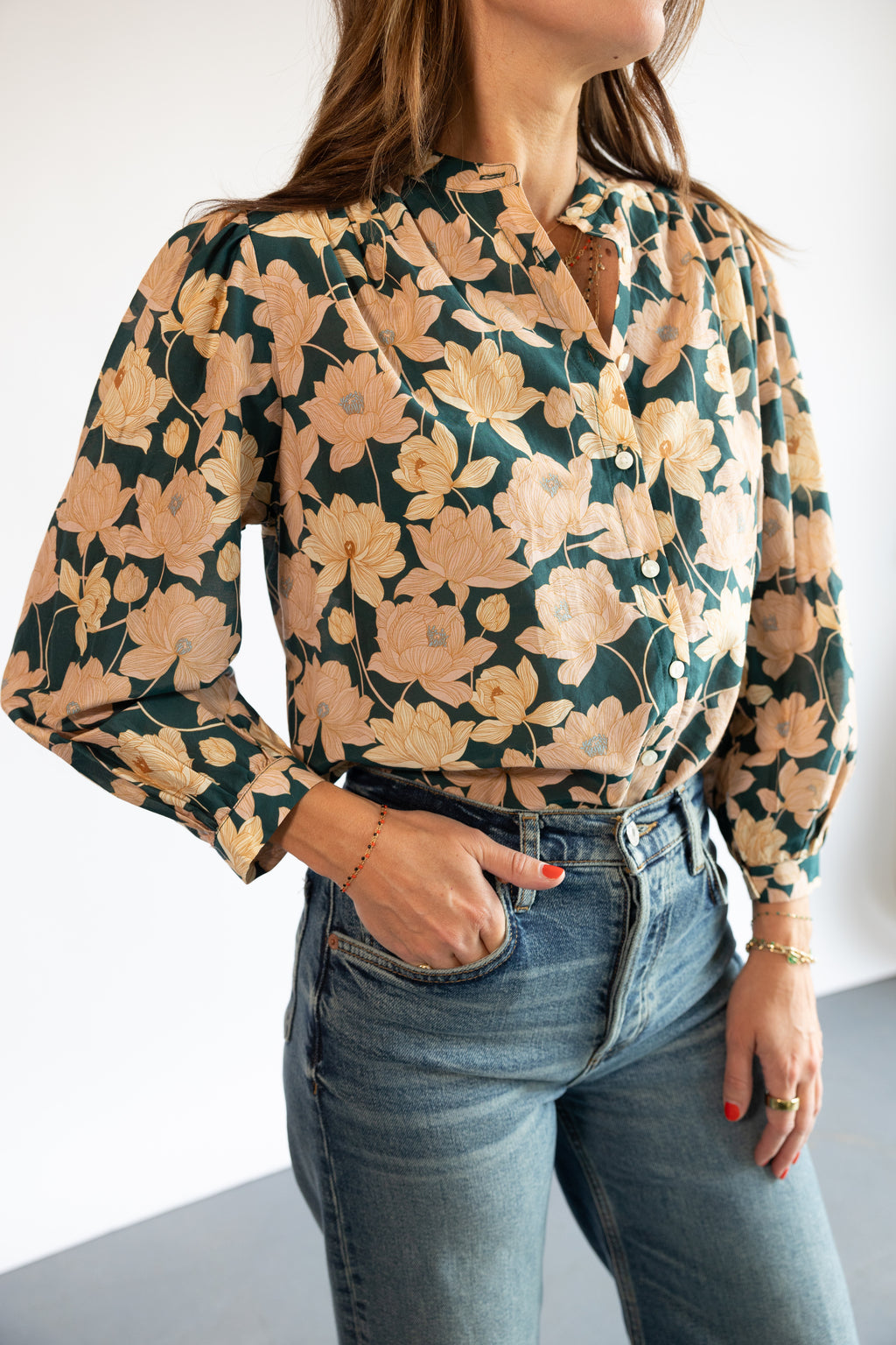 On sale Clara Gladiola Print Blouse