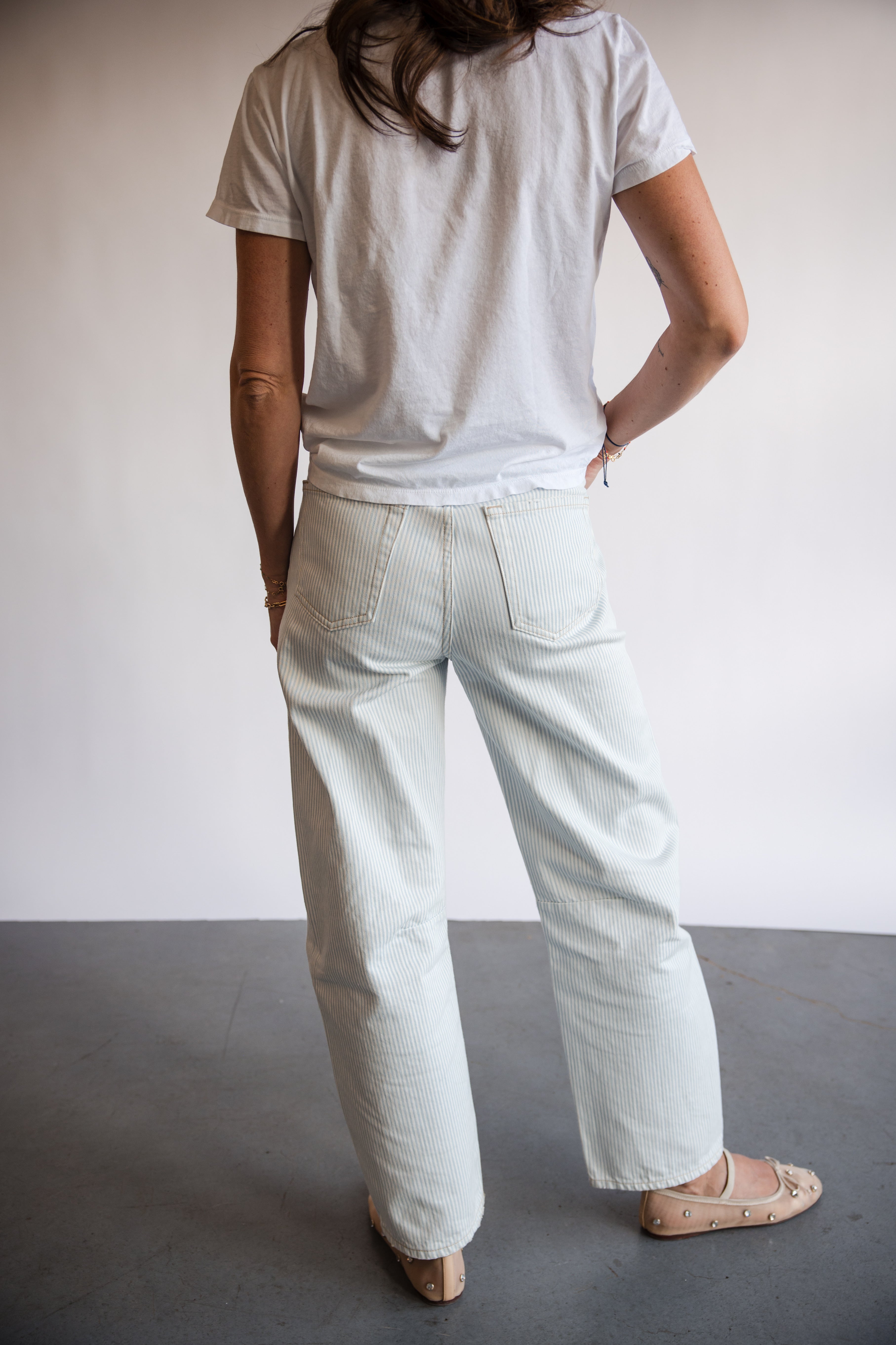 Citizens of Humanity Barrel Leg Jean in Stripes | Shop Eleanor