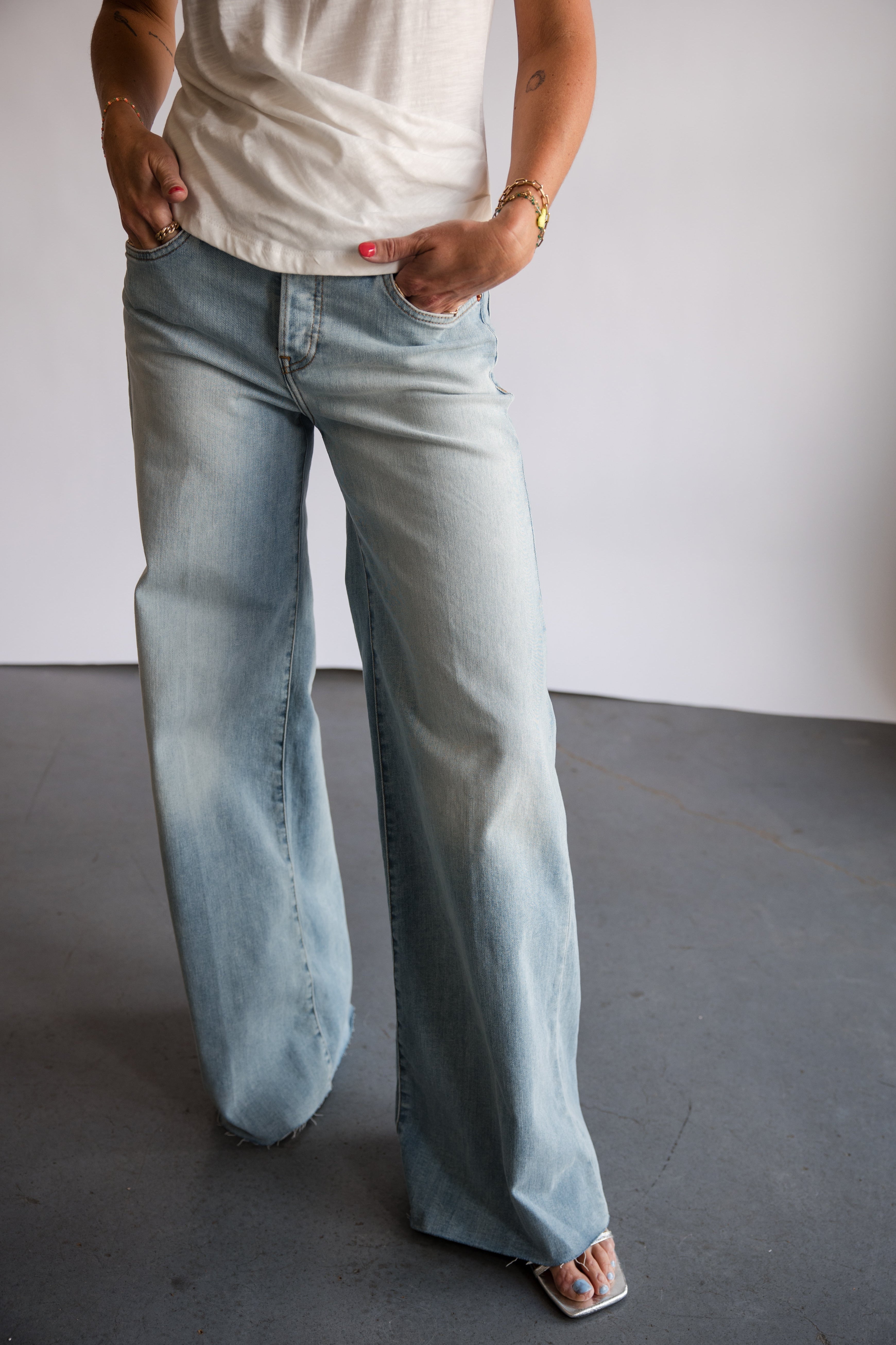 Re/Done Mid Rise Palazzo Denim Jean | Shop Eleanor