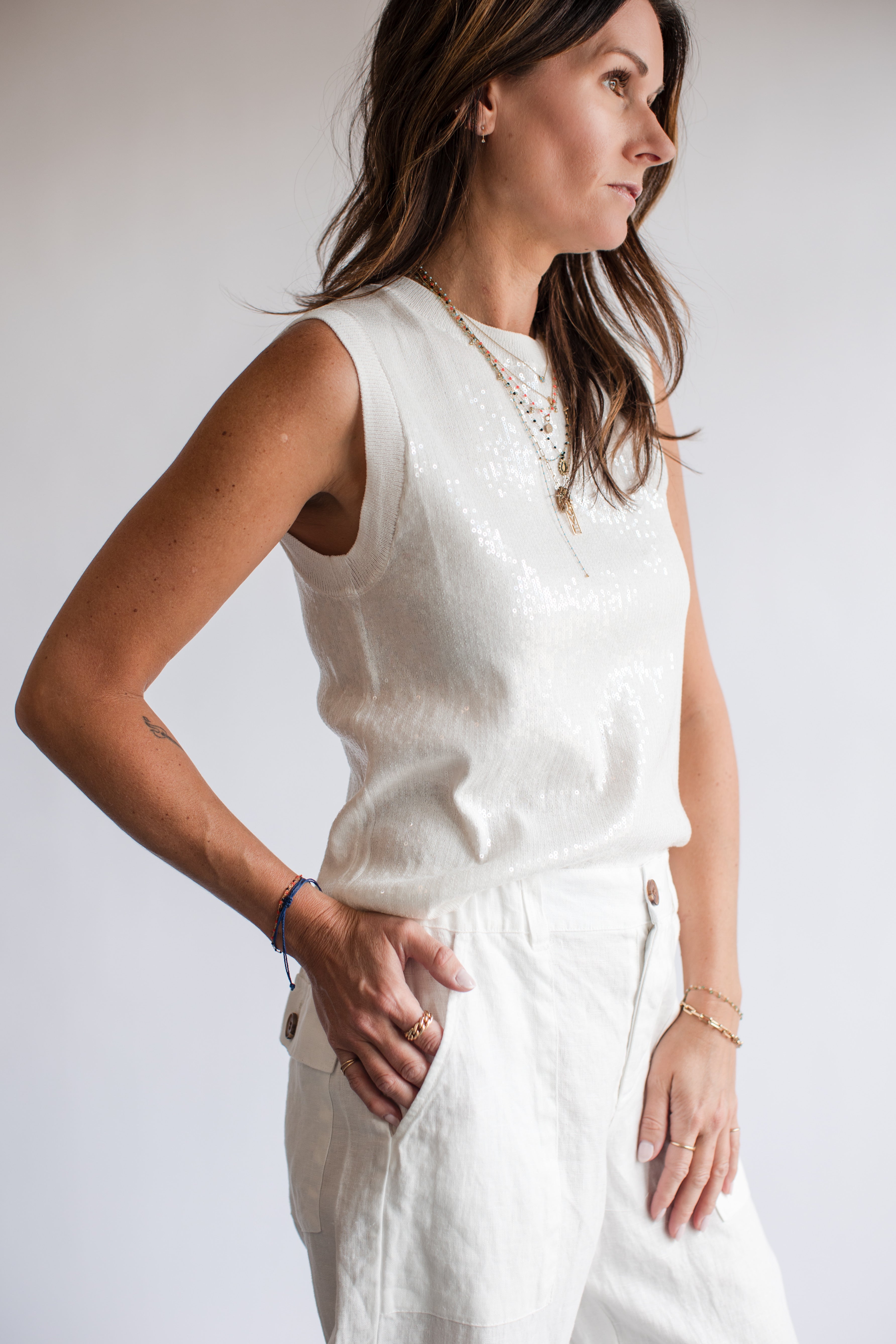 Sanctuary Sequin Knit Sleeveless Sweater Top | Shop Eleanor