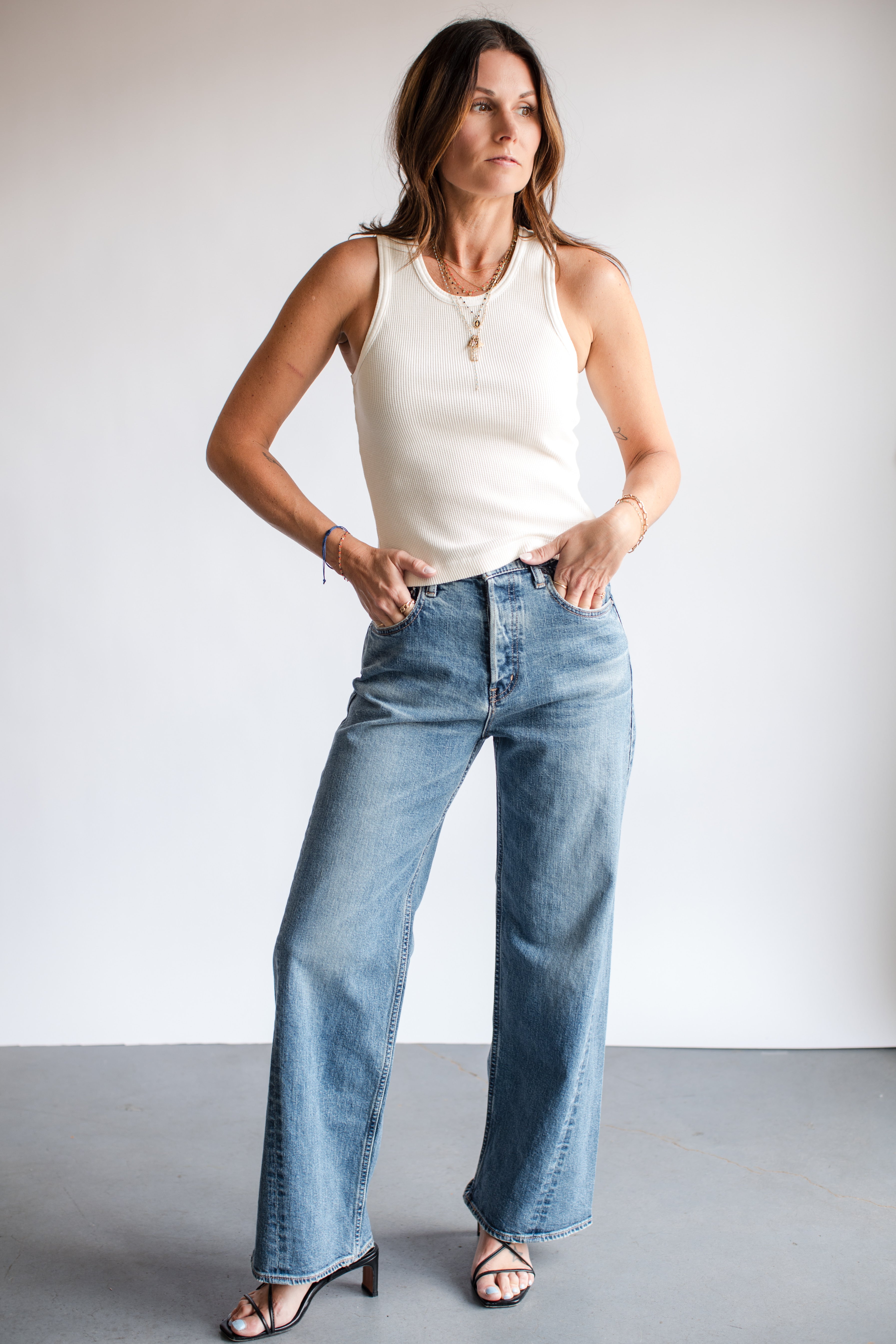 Citizens of Humanity Inez Bra Friendly Waffle Tank in Pashmina | Shop Eleanor