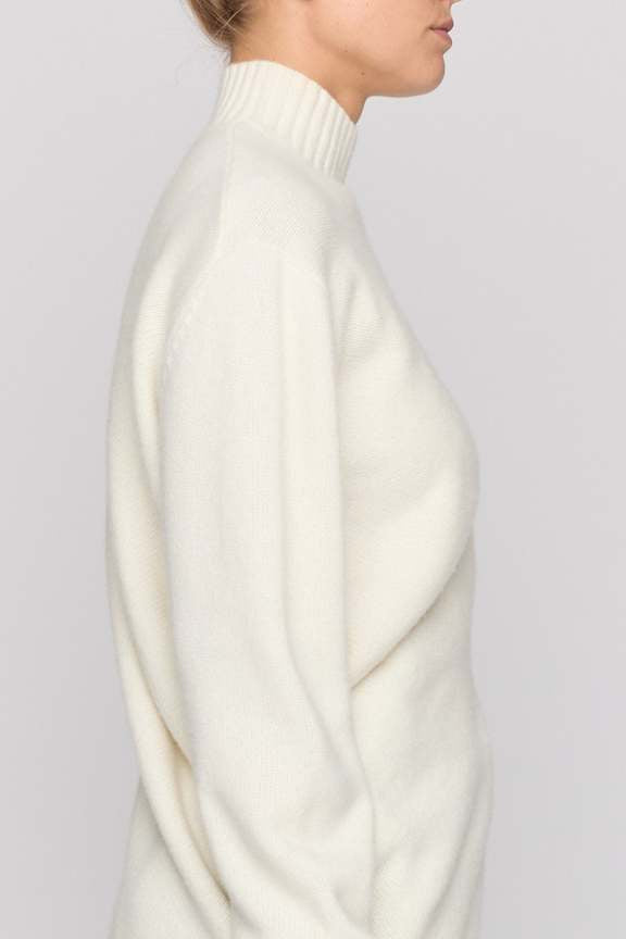 A.L.C. Naomi Mock Neck Soft Wool Sweater in Ivory | Shop Eleanor - Women's Luxury Apparel