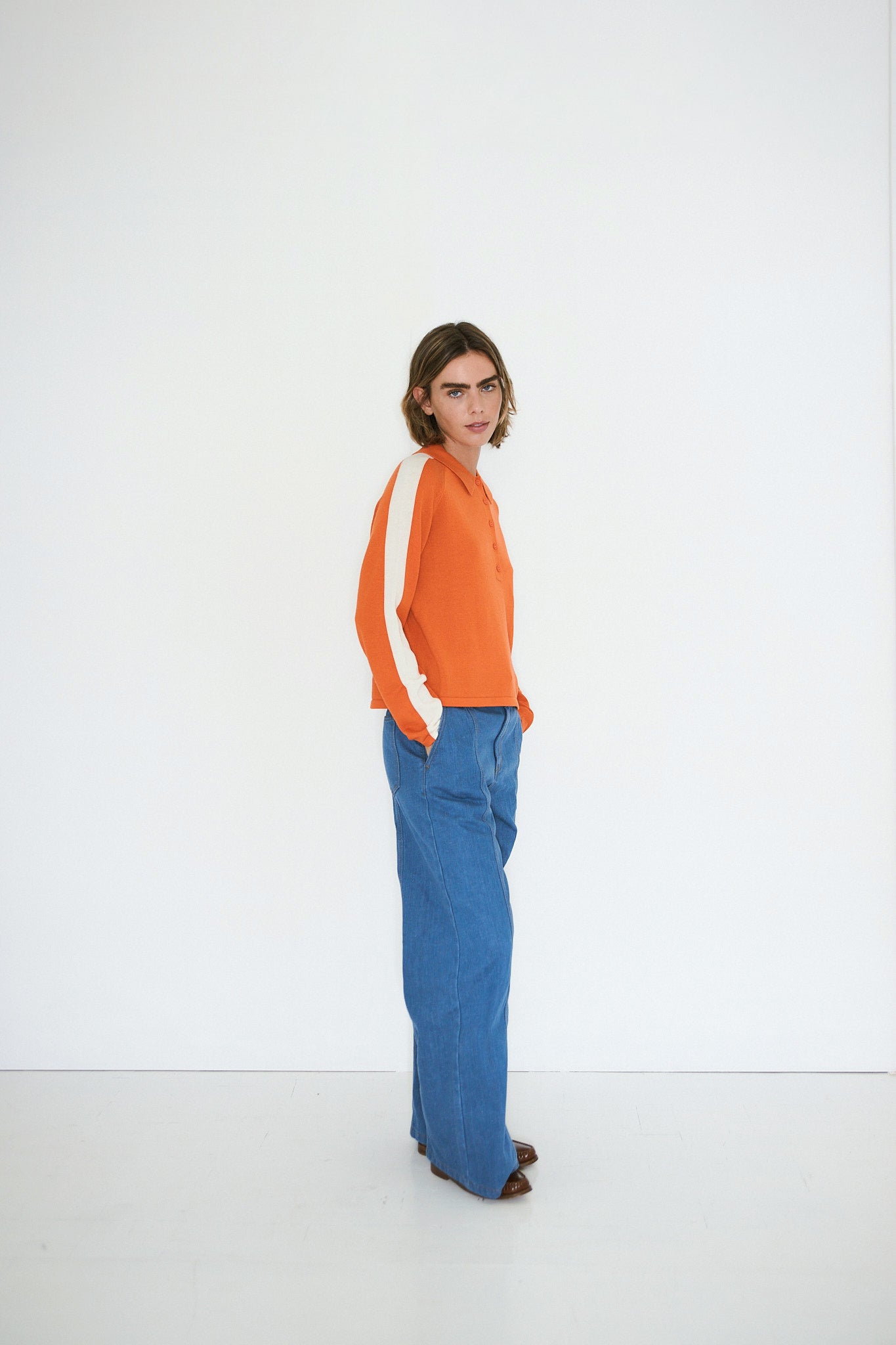 The Frank Stripe Sweater in Summer Red from Tiny Big Sister | Shop Eleanor