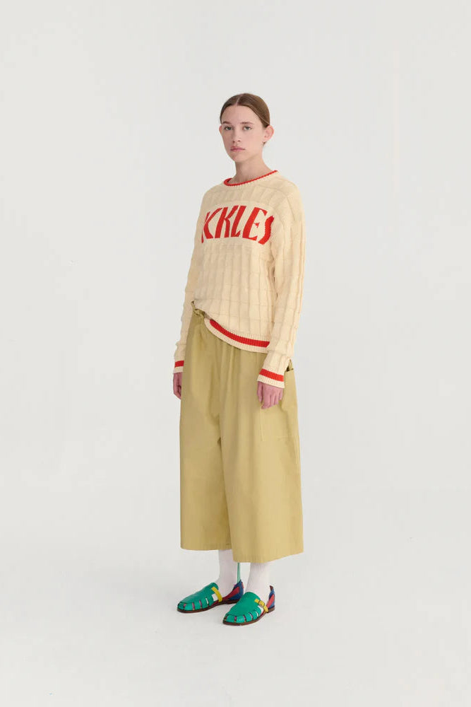 Bobo Choses Paper Culotte Flared Khaki | Shop Eleanor - Women's Online Luxury Apparel