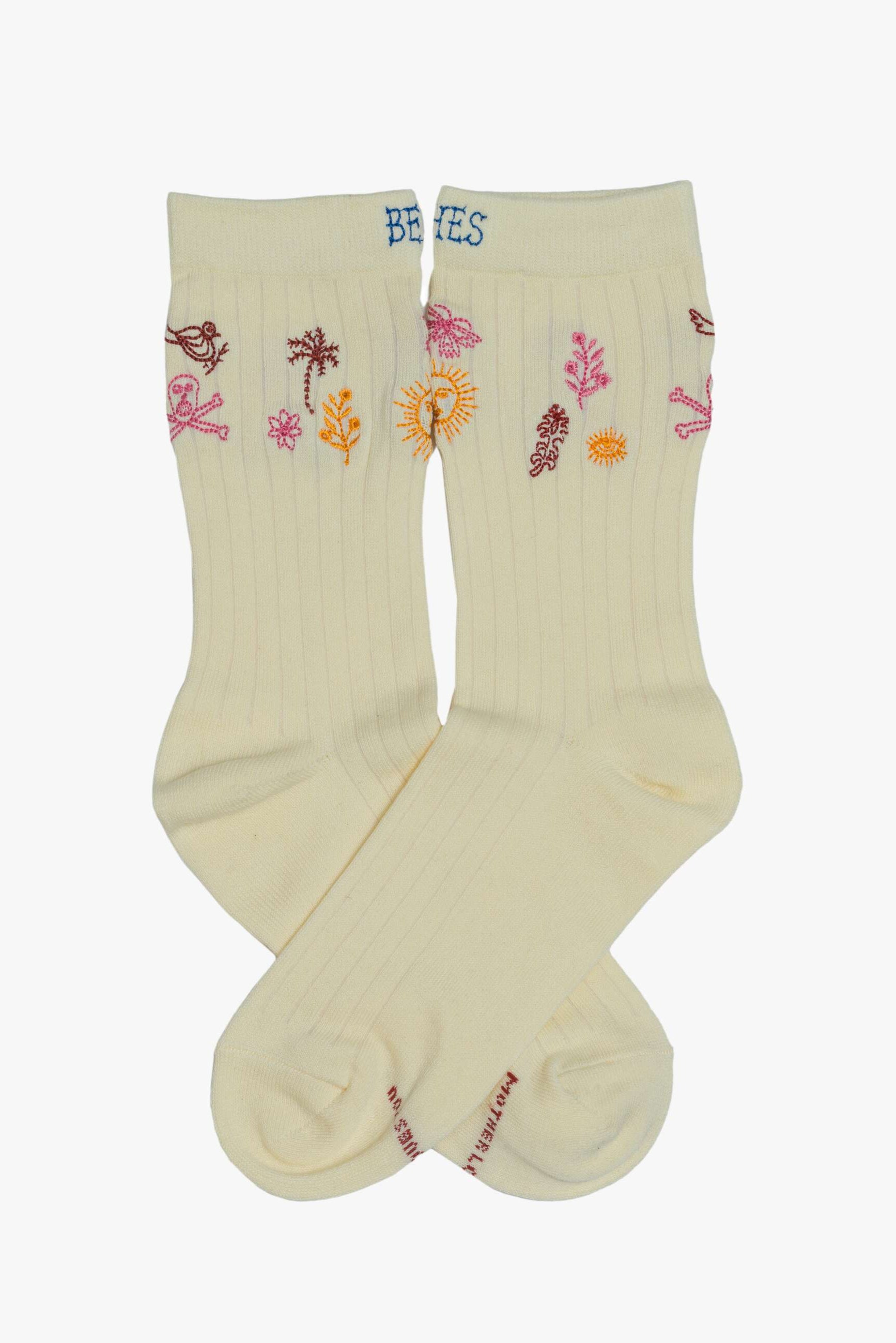 Mother Half Step Embroidered Socks in Best Wishes | Shop Eleanor - Women's Boutique