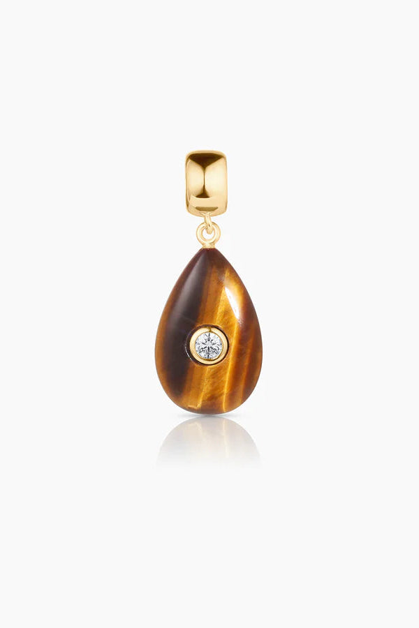Thatch Bardot Tigers Eye Bail Charm Pendant with Diamond | Shop Eleanor