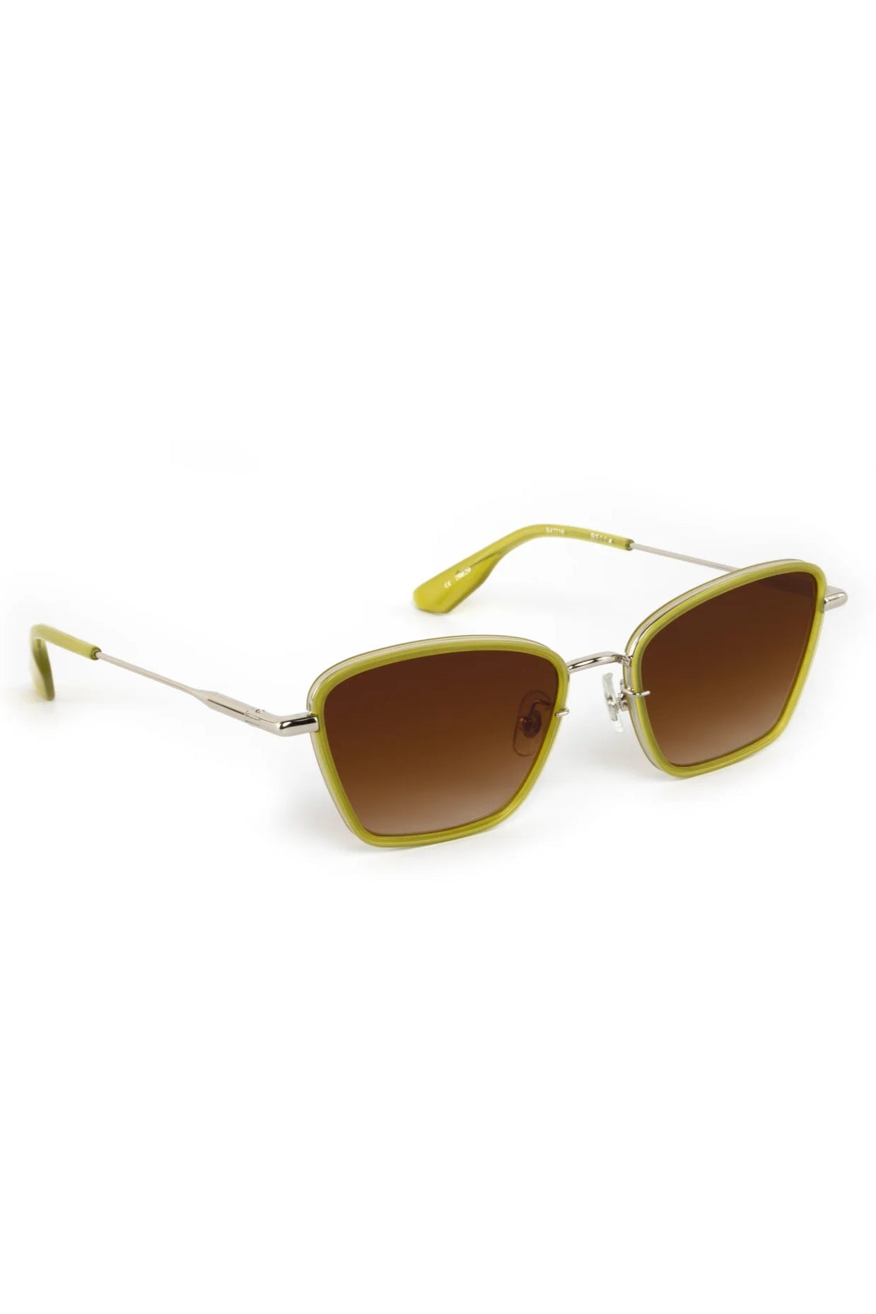 Krewe Bella Silver + Chartreuse Acetate Sunglasses | Shop Eleanor - Women's Clothing and Accessory Boutique in Colorado