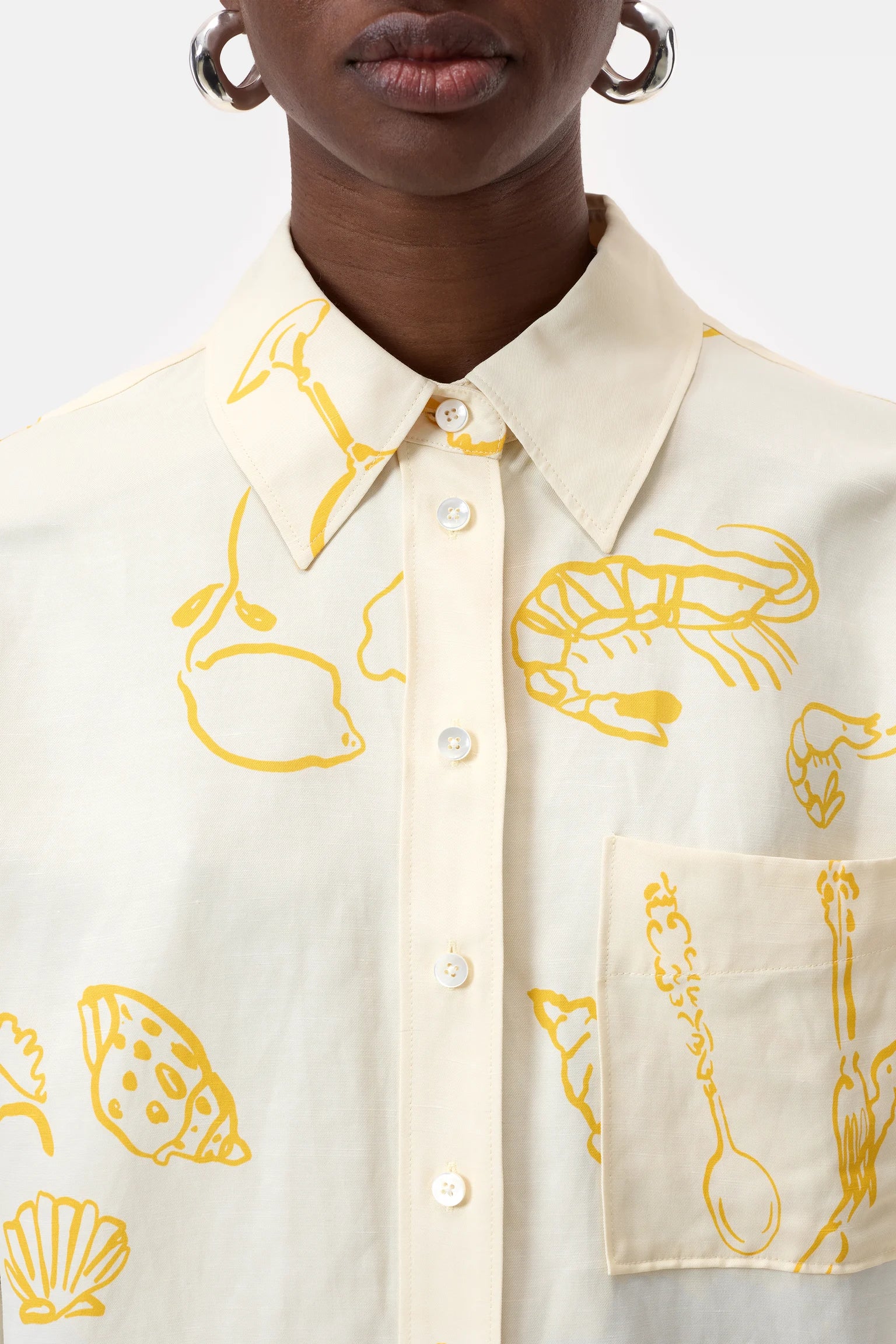 CLOSED Cropped Oversized Button Down Shirt | Shop Eleanor - Women's Boutique