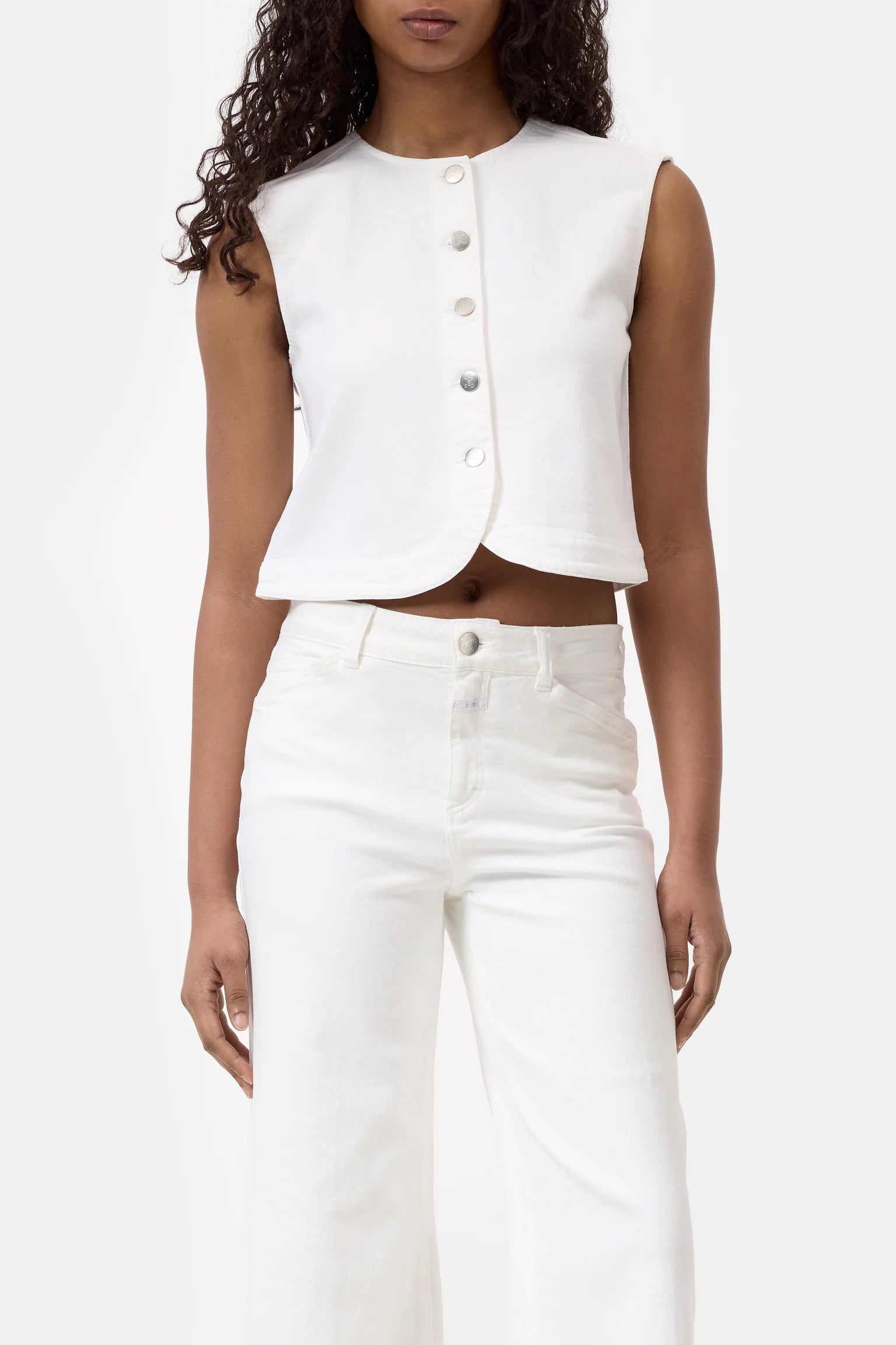 Closed Denim White Denim Vest | Shop Eleanor