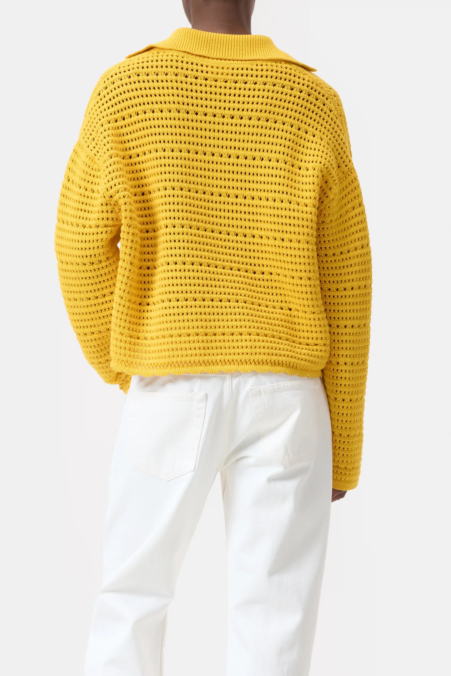 CLOSED Organic Cotton Knit Polo in Mango | Shop Eleanor - Women's Clothing Boutique in Colorado