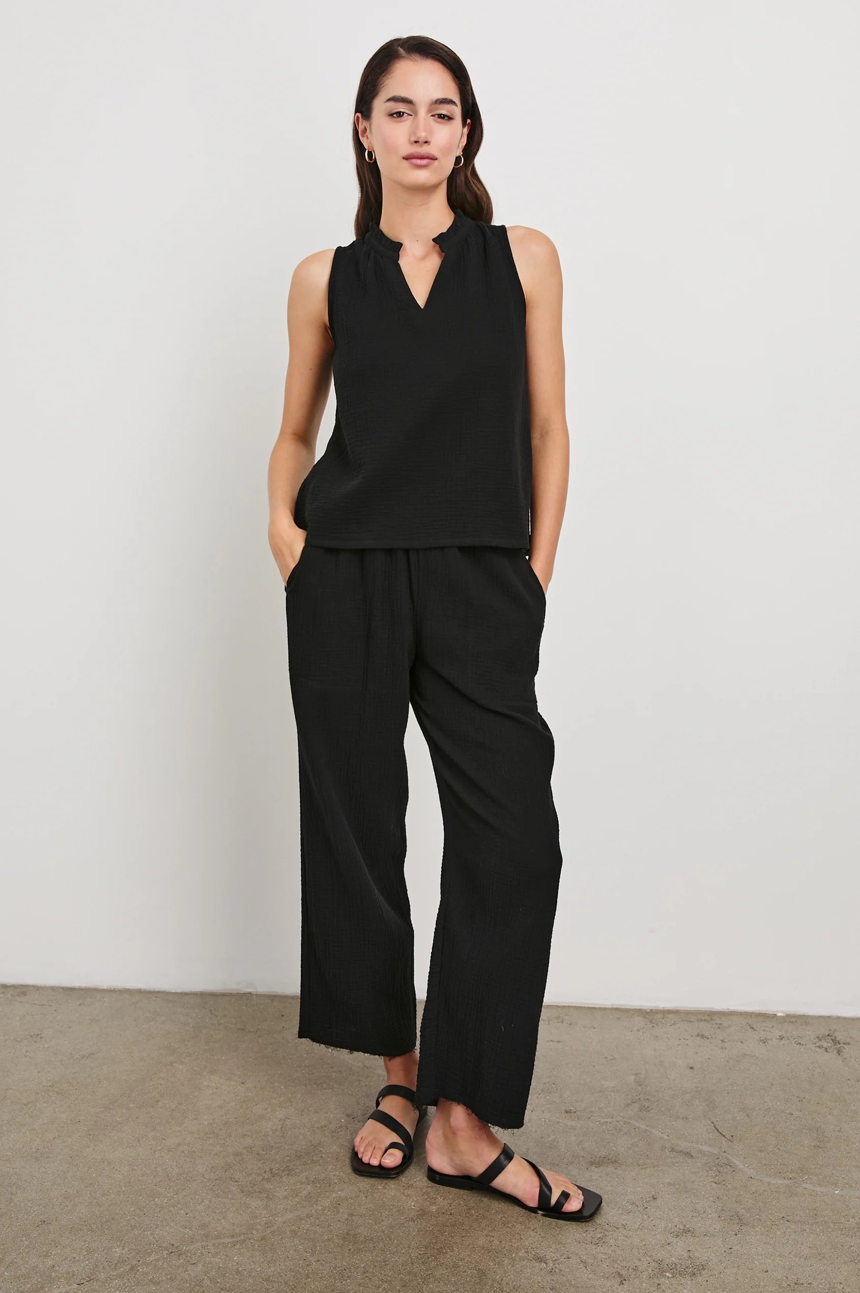 Rails Christy Blouse Top in Black | Shop Eleanor - Women's Luxury Boutique in Louisville