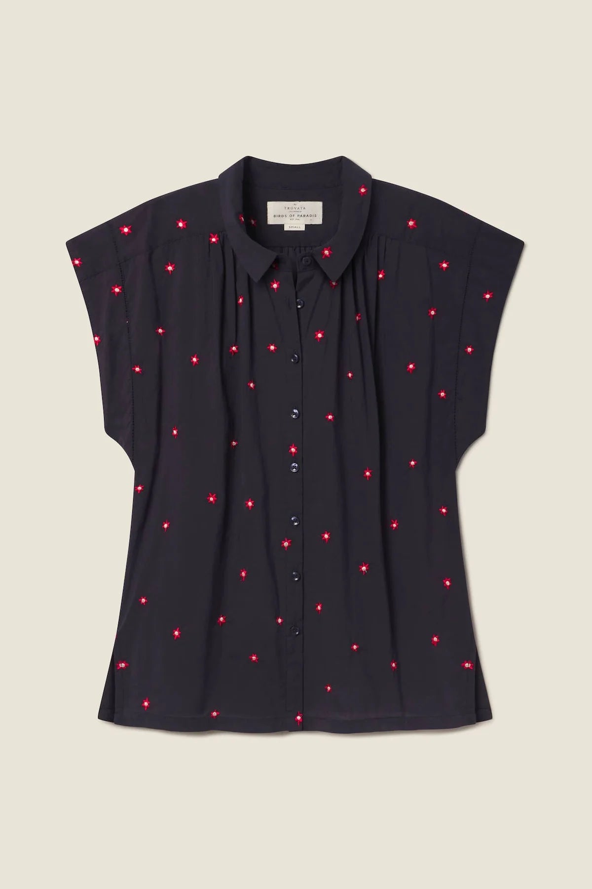 Trovata Della Breathable Cotton Button Up Blouse in Daisy Dot | Shop Eleanor - Women's Clothing Online Boutique