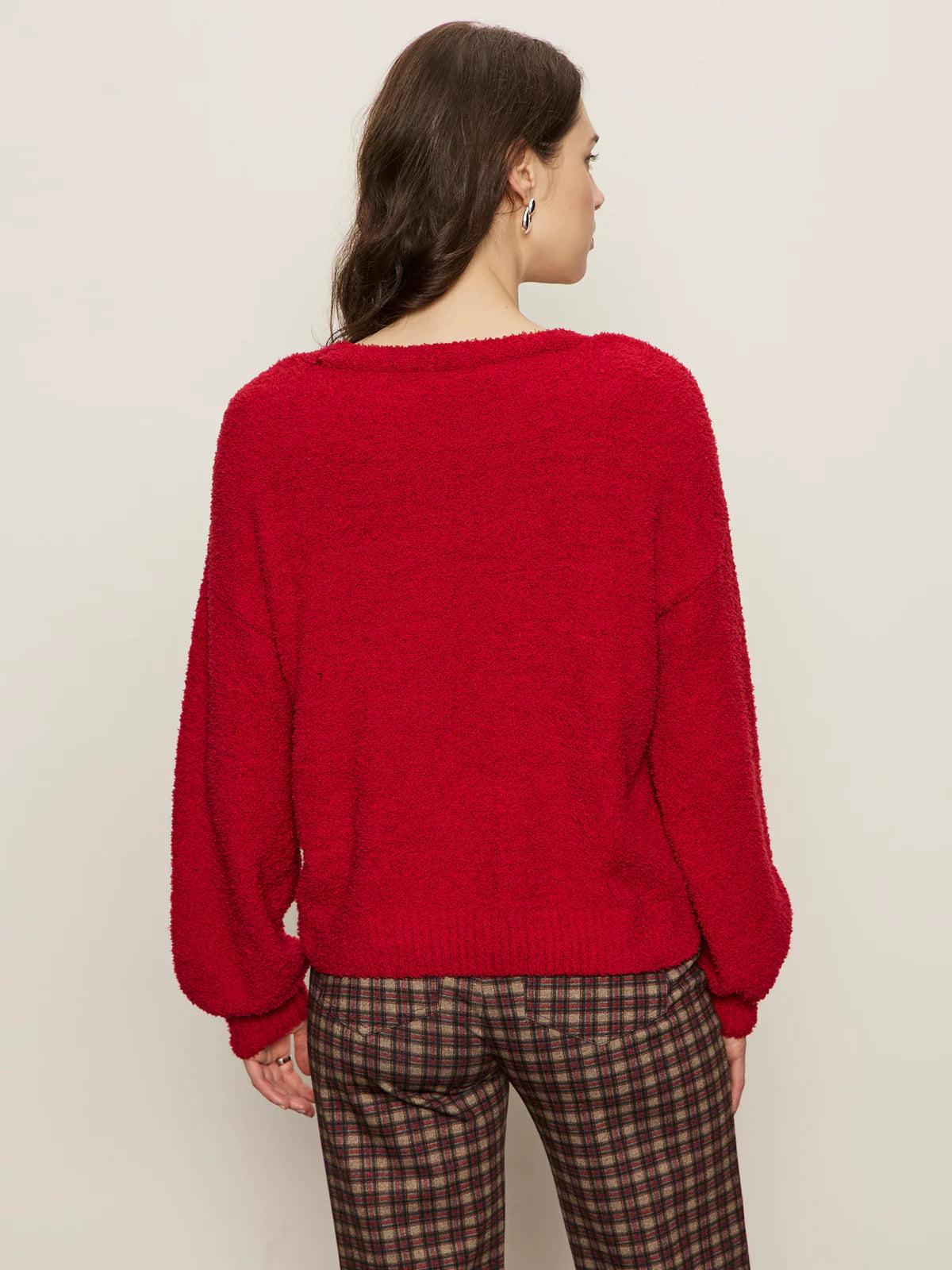 Sanctuary Teddy Boucle Group Shoulder Relaxed V Neck Sweater | Shop Eleanor - Women's Everyday Casual Clothing Boutique near Boulder