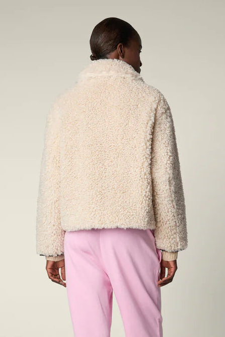 Save the Duck Hester Beige Sherpa Jacket | Shop Eleanor - Women's Jackets and Outerwear