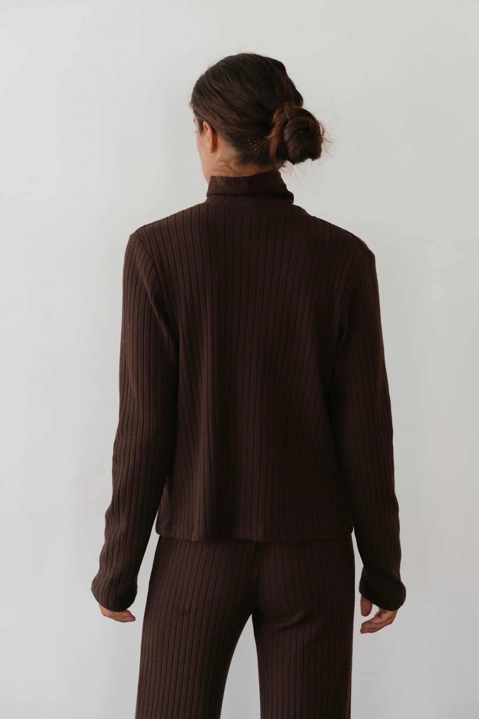 Donni Sweater Rib Cardi in Espresso | Shop Eleanor - Women's Essentials