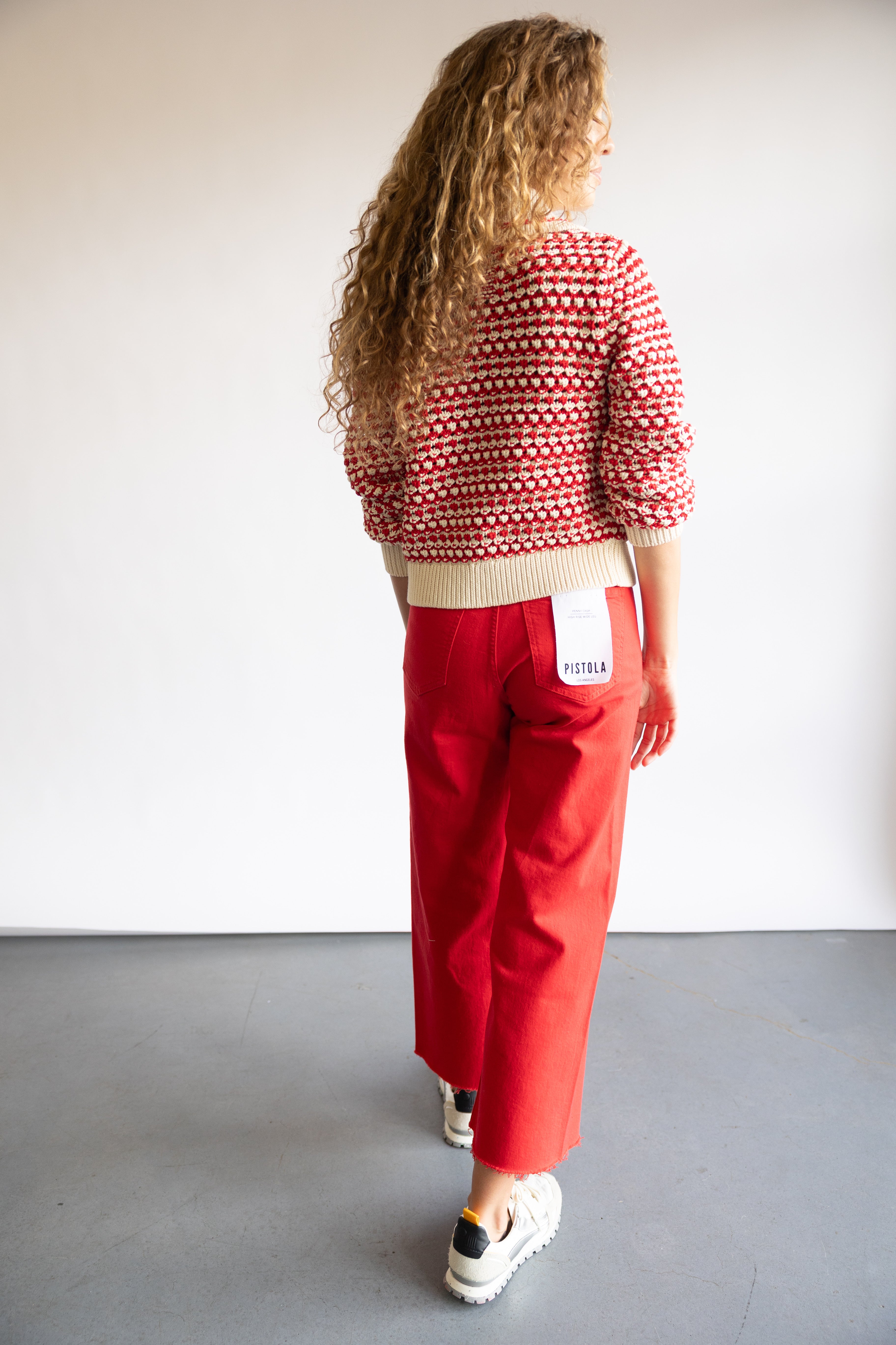 Pistola Penny High Waist Wide Leg Jeans in Ruby | Shop Eleanor