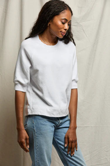 perfect white tee Effie Sweatshirt in White | Shop Eleanor