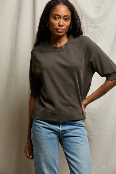 perfect white tee Effie Sweatshirt in Vintage Black | Shop Eleanor