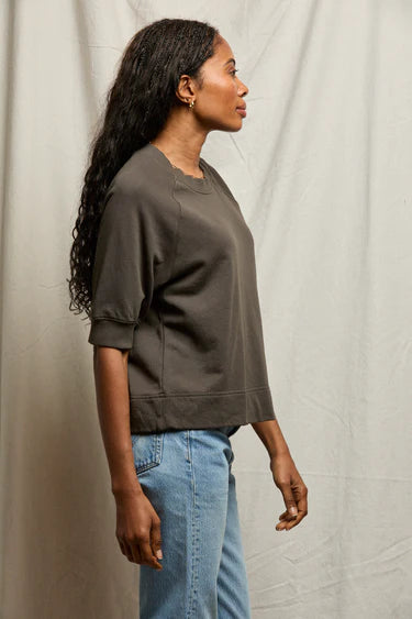 perfect white tee Effie Sweatshirt in Vintage Black | Shop Eleanor