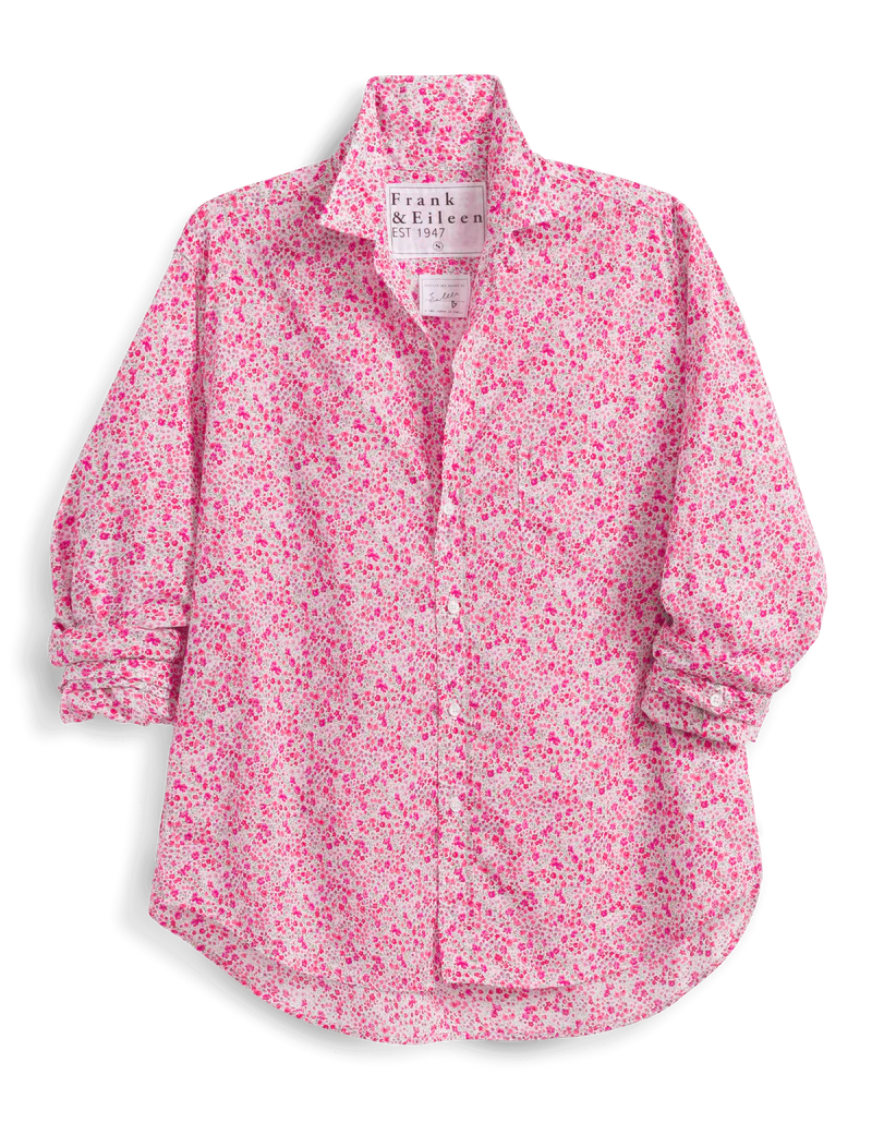 Frank and Eileen Eileen Button-up in Pink Flower | Shop Eleanor - Women's Luxury Apparel Boutique in Louisville, CO