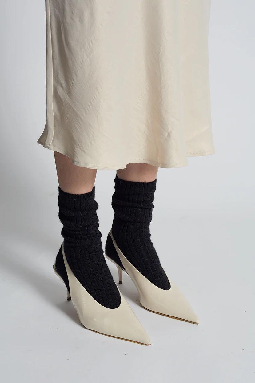 Eleven Six Ali Ribbed Sock in Black | Shop Eleanor - Women's Clothing and Accessory Boutique in Colorado