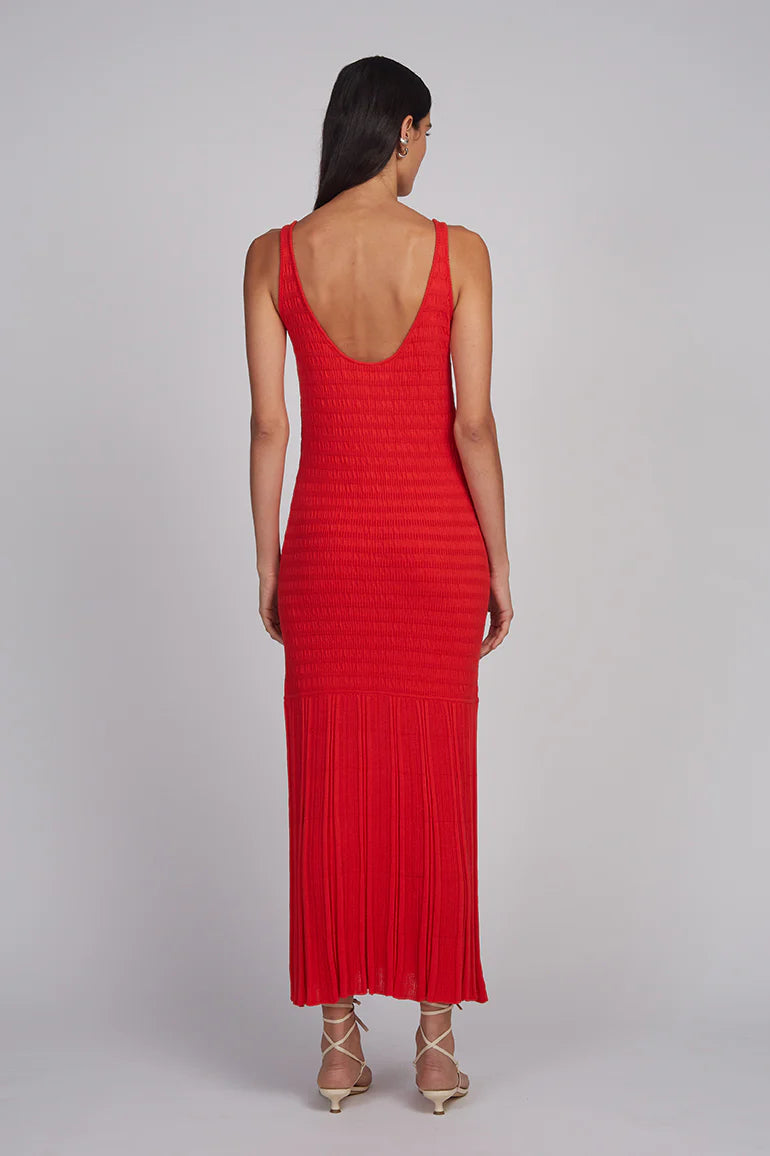 Scoop neck body contour dress