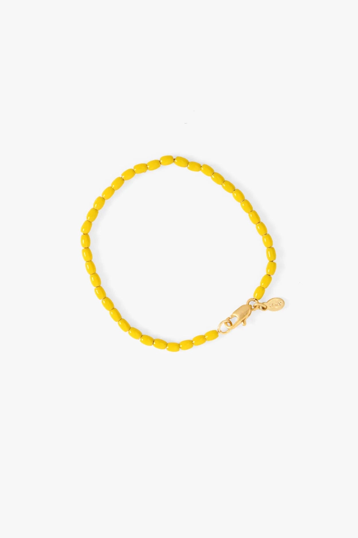 Clare V. Enamel Barrel Chain Bracelet in Yellow | Shop Eleanor