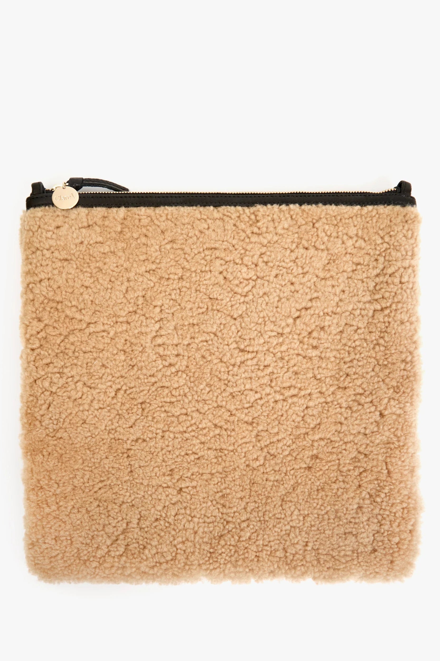 Clare V. Foldover Clutch in Shearing Leather | Shop Eleanor