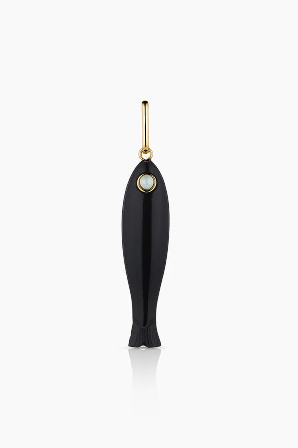 Thatch Fortuna Onyx Fish Charm | Shop Eleanor