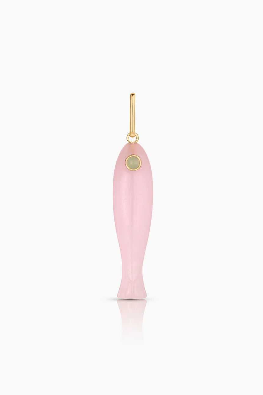 Thatch Fortuna Pink Jade Fish Charm | Shop Eleanor