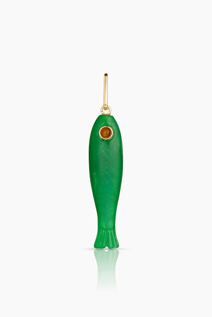 Thatch Fortuna Green Jade Fish Charm | Shop Eleanor