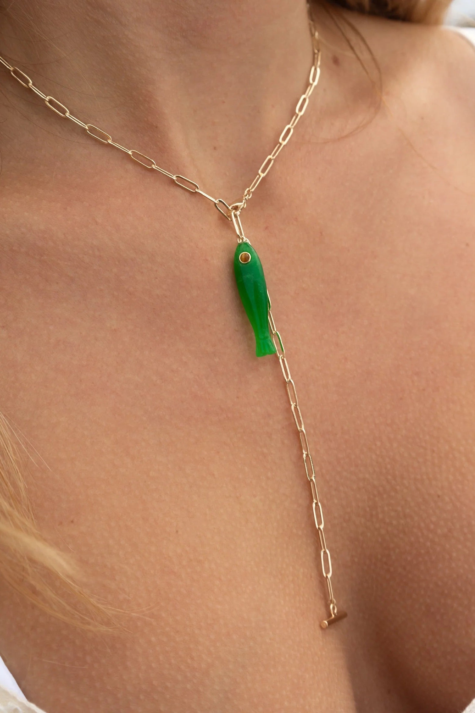 Thatch Fortuna Green Jade Fish Charm | Shop Eleanor