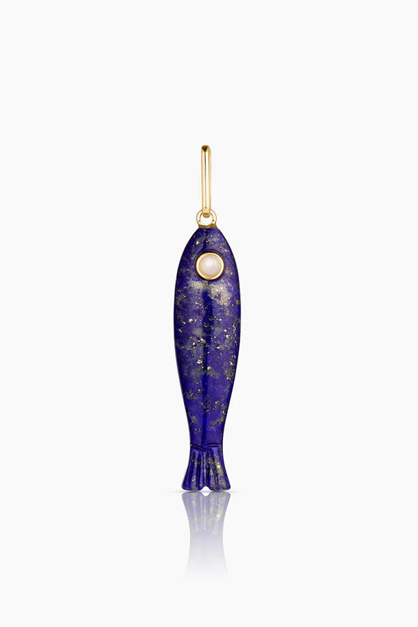 Thatch Fortuna Lapis Fish Charm with Mother of Pearl | Shop Eleanor