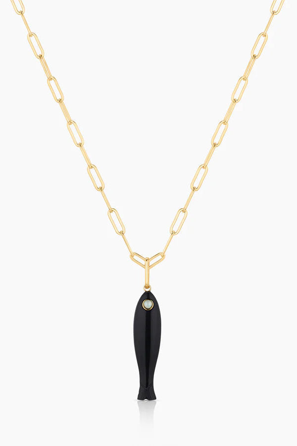 Thatch Fortuna Onyx Fish Charm | Shop Eleanor