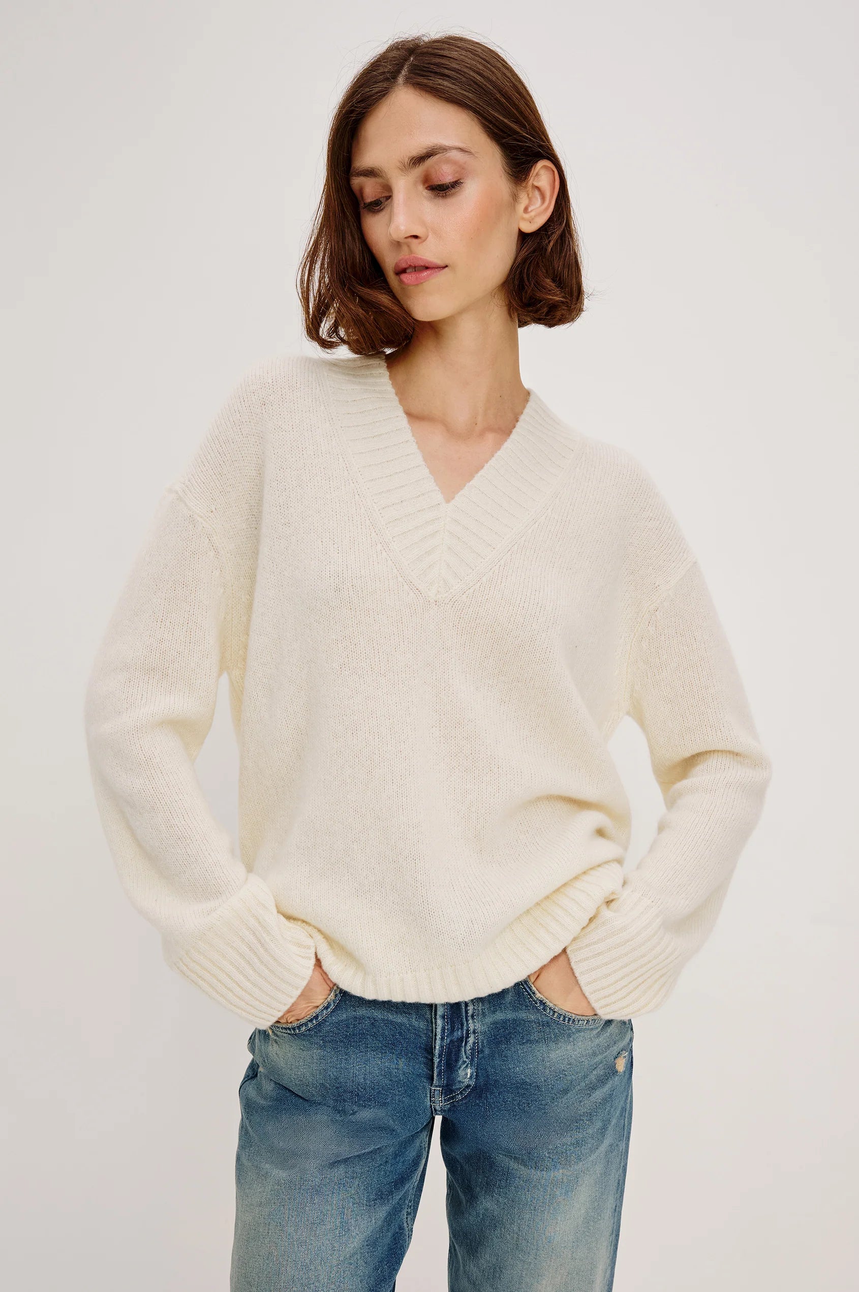 Rails Gisella Cashmere Sweater in Ivory | Shop Eleanor - Women's Clothing Boutique in Louisville, CO