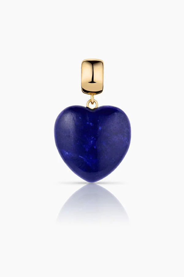 Thatch Gemma Heart Shape Lapis Bail Necklace Charm | Shop Eleanor