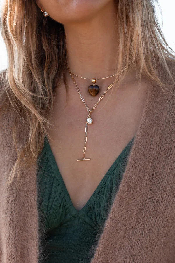 Thatch Jewelry Dottie Lariat Paperclip Necklace | Shop Eleanor