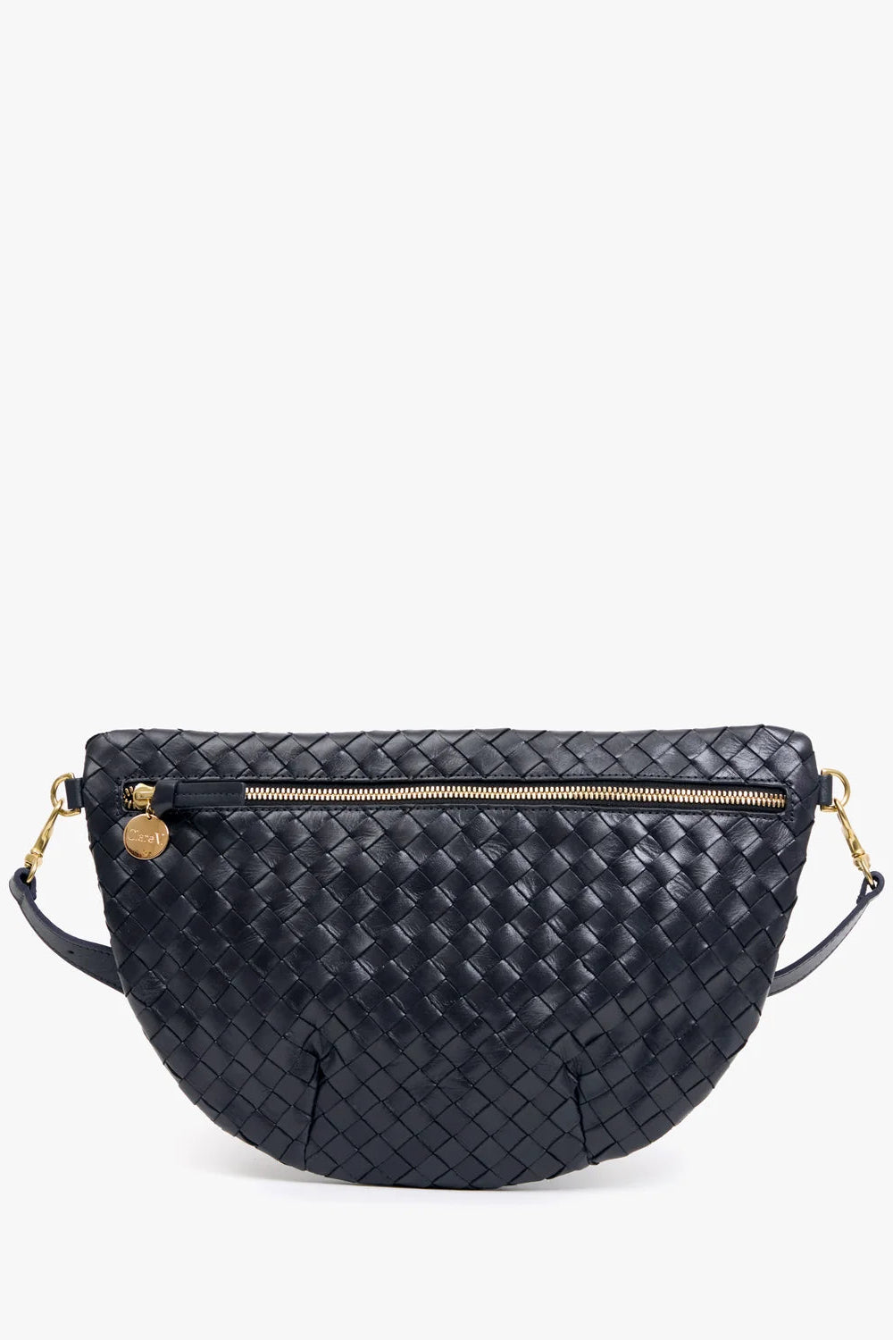 Clare V. Grande Fanny in Twilight Navy Woven | Shop Eleanor