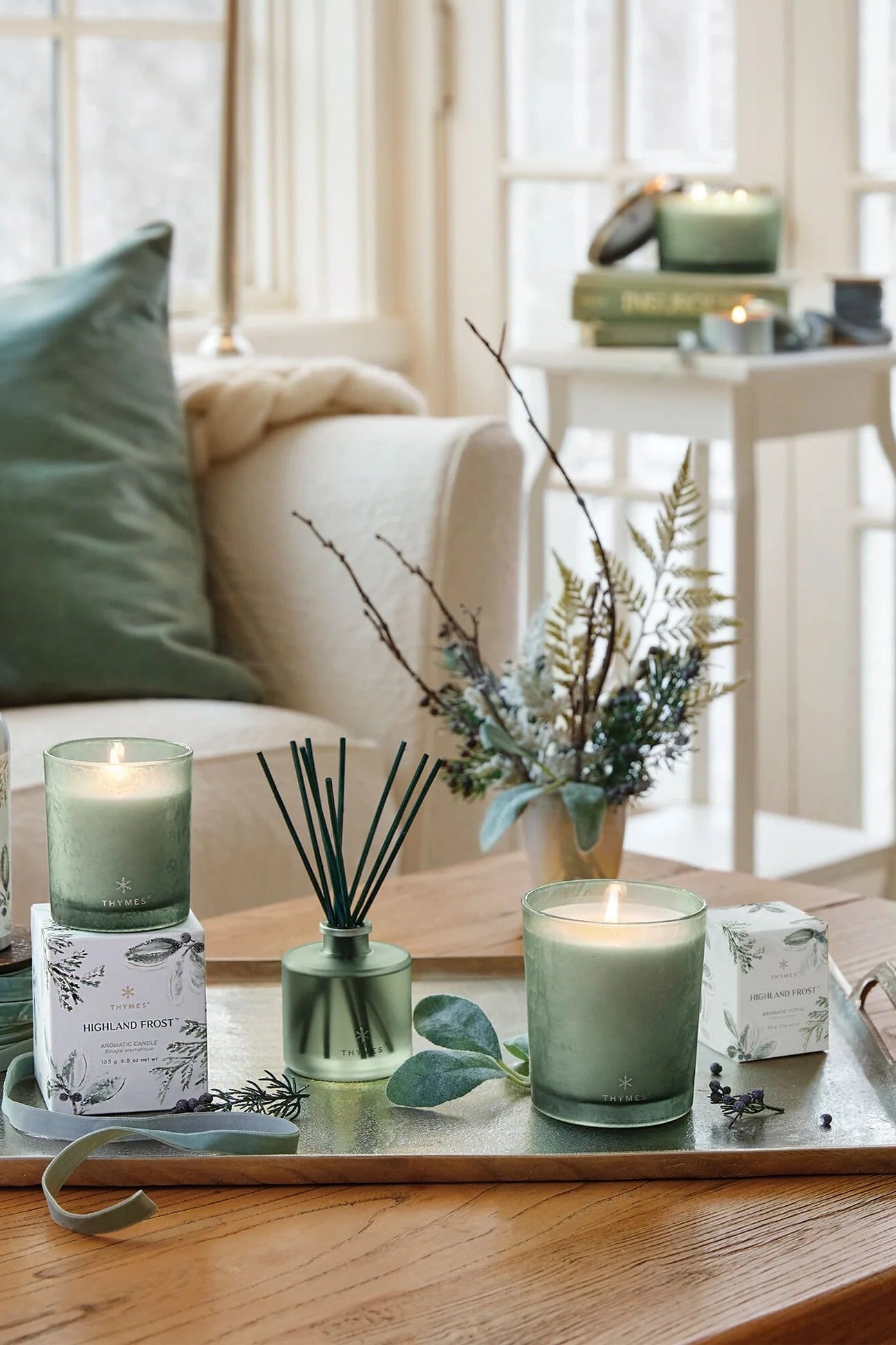 Thymes Highland Frost Large Candle | Shop Eleanor - Holiday Candles