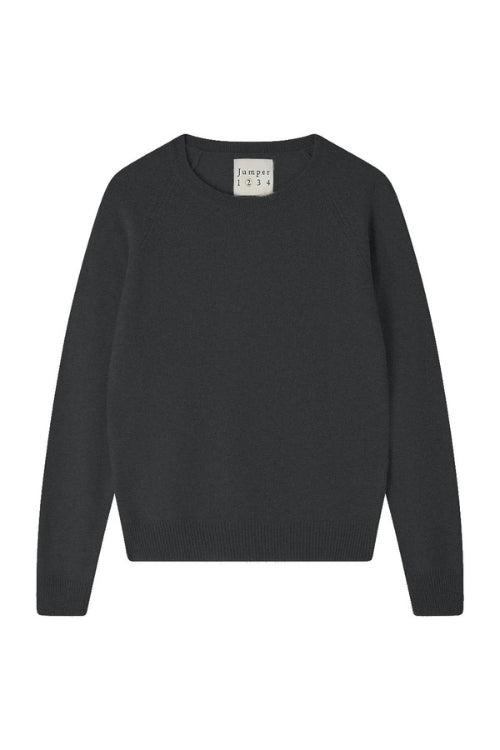 Jumper 1234 Crewneck Raglan Sleeve Cashmere Sweater in Charcoal Grey | Shop Eleanor - Women's Online Designer Clothing Boutique
